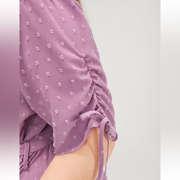 BloomChic Plus Size 2XL Plain Wrap Ruffles Pocket Belted High Low Hem Dress us18 - Picture 4 of 8